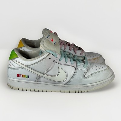 Nike Dunk SB Be True Men's Size 12 OG Low White Multicolor Distressed R4876-100