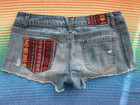 Hot Kiss "CiCi" Jean Shorts Women/Junior Size 9 *Stripe Patch details* — photo 2