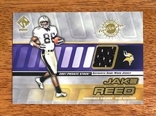Jake Reed 2001 Private Stock Game Worn Jersey Minnesota Vikings