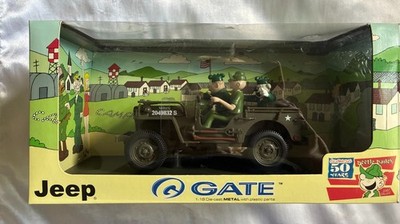 Beetle Bailey In Jeep Adventures Gate 1:18 Die Cast With Characters New In Box 