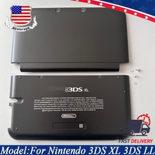 Replace Front Back Housing Shell Cover Case For Nintendo 3DS XL/LL Old Black