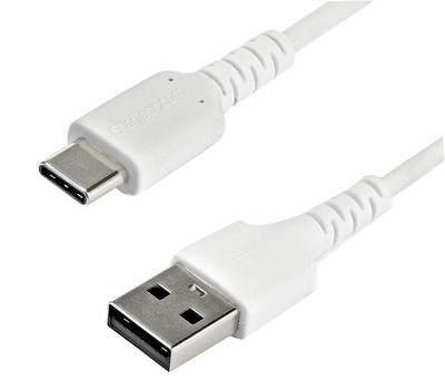 STARTECH - Durable TPE USB-A Plug to USB-C Plug USB 2.0 Lead, 2m White