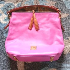 DOONEY & BOURKE McKENZIE LARGE HOBO BAG All Seasons PINK BROWN PRE-OWNED SKU 116