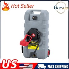Portable 15 Gallon Gasoline Fuel Caddy with Siphon Pump for Vehicles