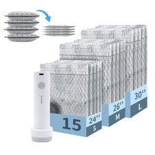 15PCS Vacuum Storage Bags with Rechargeable P...