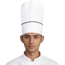 Tall Chef Hat Adult Adjustable Elastic Baker BBQ Kitchen Cooking Cap Gift