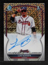 2023 Bowman Chrome Prospect HTA Choice Mojo Refractor Luis Guanipa Auto 19fe