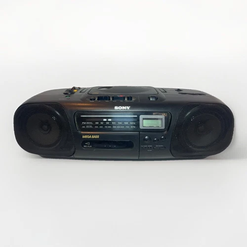 VINTAGE 1993 SONY CFD-12 Boombox CD Radio Tape.  Tape Decks Not Working Dent