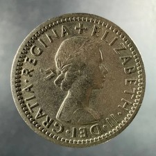 1954 Great Britain Sixpence UK Elizabeth II Bold Design