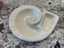 VTG MCM Midcentury Shell Ashtray Ceramic Trinket Dish 60s 70s EVC