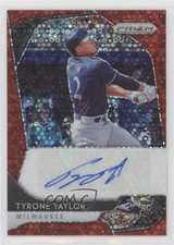 2020 Prizm Rookie Quick Pitch Red Donut Circle 17/35 Tyrone Taylor Auto 0b2