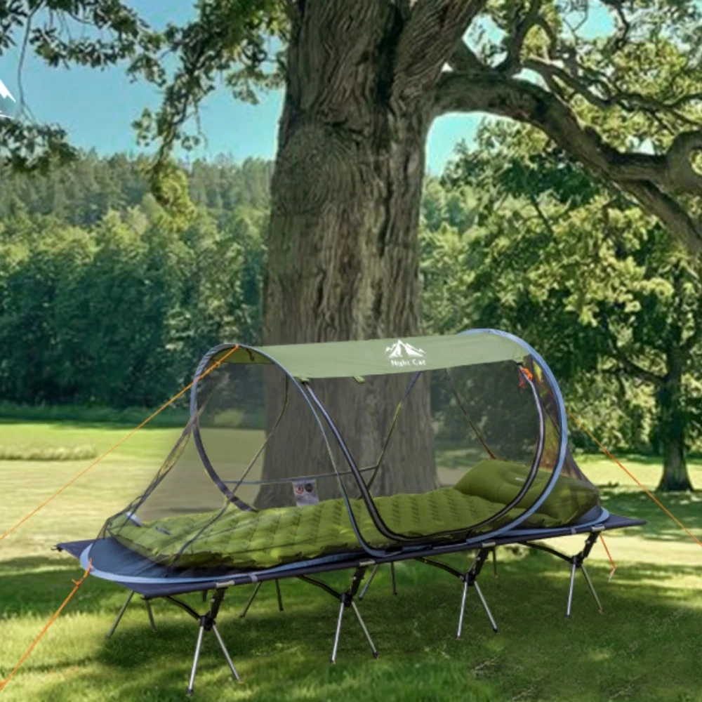 1 Person Pop Up Tents Instant Tent for Camping Hiking With Camping Cot Combo Set