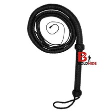 Frusta in stile Indiana Jones Frusta da toro in vera pelle nera a 12 fili, lunga