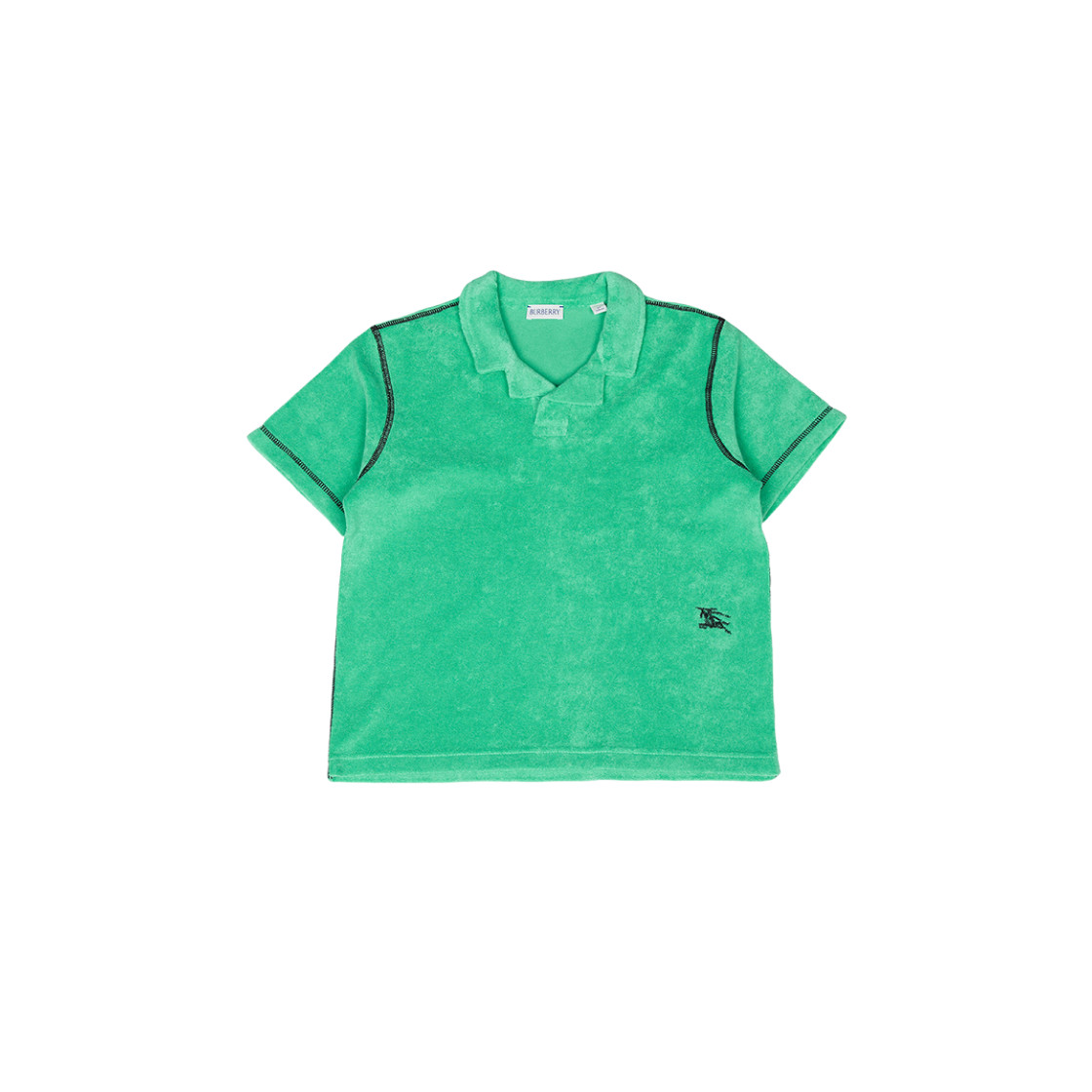 Burberry Kids Mint Towelling Polo Shirt Boys Girls