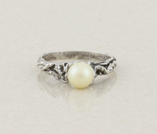 Sterling Silver Freshwater Pearl Ring Size 7