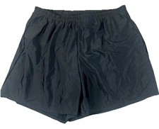 Island Escape Swim Shorts Women's 18W Black Nylon Stretch Elastic Waist Pull On