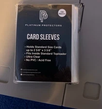 Platinum protectors 100 sleeves unopened  