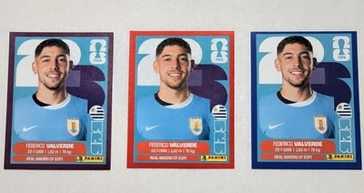 Federico Valverde Trifecta Panini FIFA World Cup Stickers RARE BORDERS:Parallels