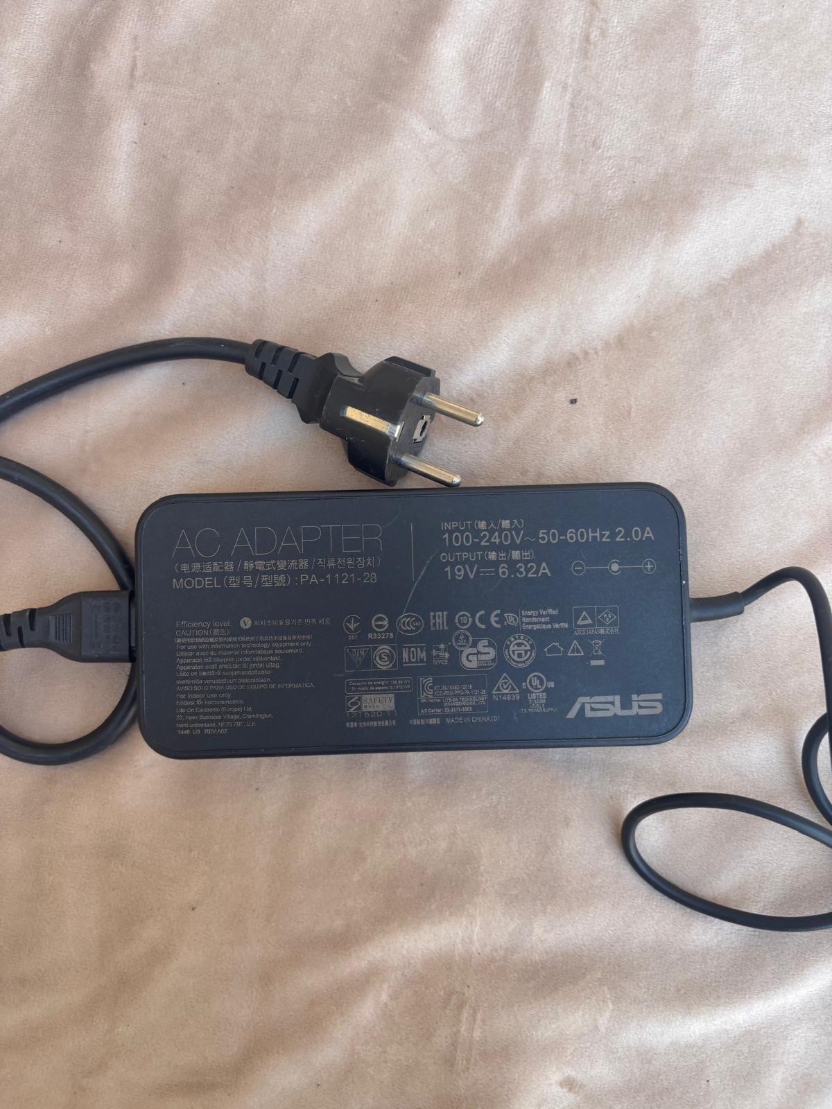 Alimentatore Caricabatterie Originale ASUS – 19V 6.32A 120W – Modello PA-1121-28