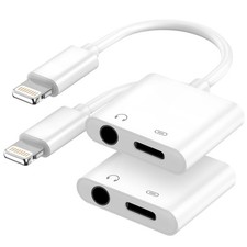 2-in-1 Lightning to 3.5mm Adapter, MFi Certified Fast Charge  Audio Dongle