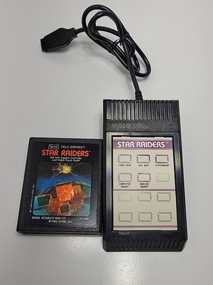Atari 2600 CX-21 Video Touch Pad Controller With Overlay & Star Raiders Game