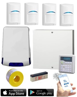 Smart WIRED Einbruchmelde-Set, App-Benutzersteuerung, Push-Benachrichtigung, BOSCH PIRs