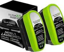 2 Pcs Automotive Oil Film Cleaning Brush, 2.0 Upgrade Clear Car Windshield Oil F