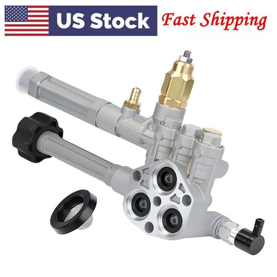 #ad Troy Bilt Complete Pressure Washer Pump Head Washer Pump Silver Aluminum NEW $33.28