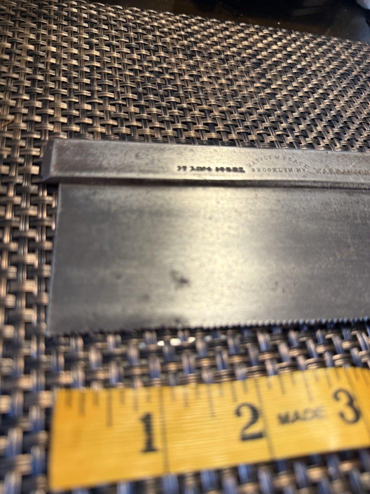 Vintage Spring Steel Warranted Saw With Wooden Handle