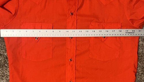 VTG 50s 60s TEM-TEX US Men’s 34 Red Western Pearl Snap Long Sleeve Dress Shirt - Picture 10 of 10