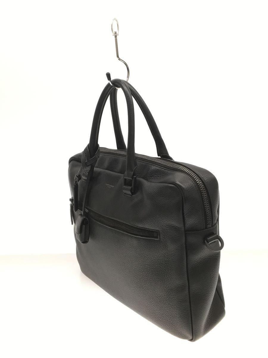 SAINT LAURENT Borsa Business Valigetta Pelle Nero MAL656670 1020 ※ Quadrata Usata
