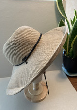 Sun N Sand Wide Brim Packable Sun Straw Hat, UPF50 Sun Protection Beach Headwear