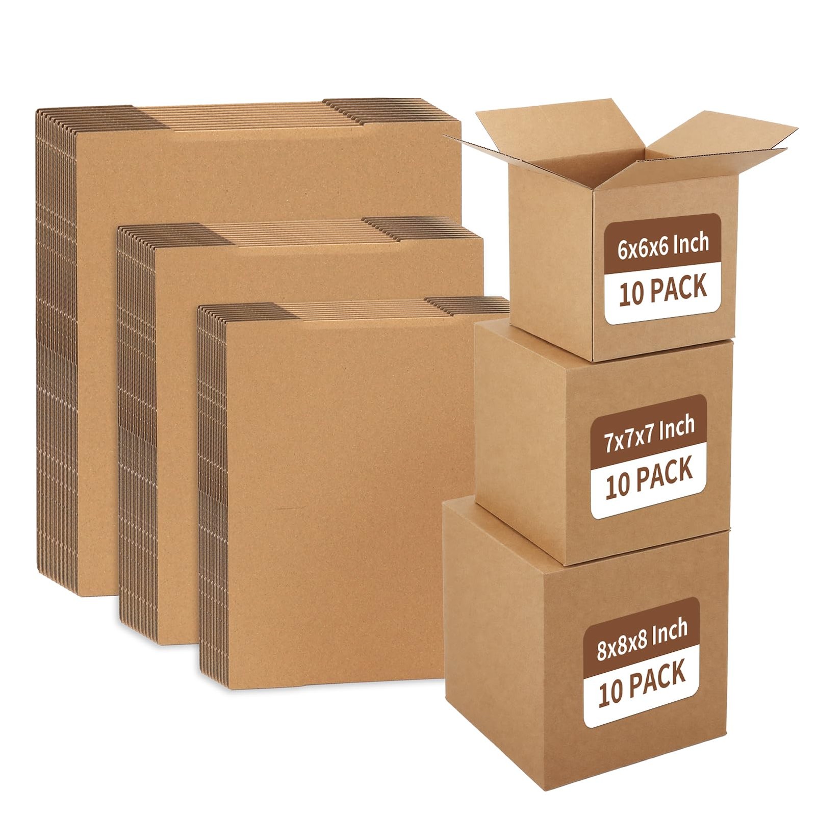 Shipping Boxes Mailers 8x8x8 7x7x7 6x6x6 Inch Corrugated Cardboard Small Kraft M