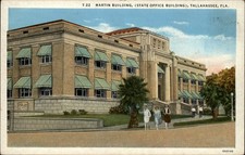 Tallahassee Florida Martin State Office Building ~ 1920s-30s vintage postcard
