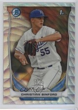 2014 Bowman Prospects Chrome Silver Wave Refractor 25/25 Christian Binford 0a3