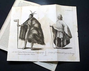 CAPTAIN JAMES COOK'S Third Voyage - Hawaiian Islands w/ Print 1784 Magazine