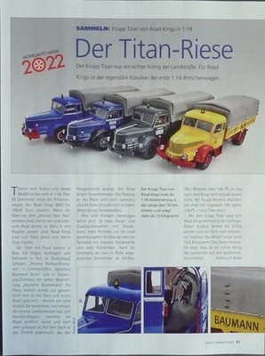 Krupp Titan Pritschen LKW in 1-18 von Road Kings.....ein Modellbericht #2202f