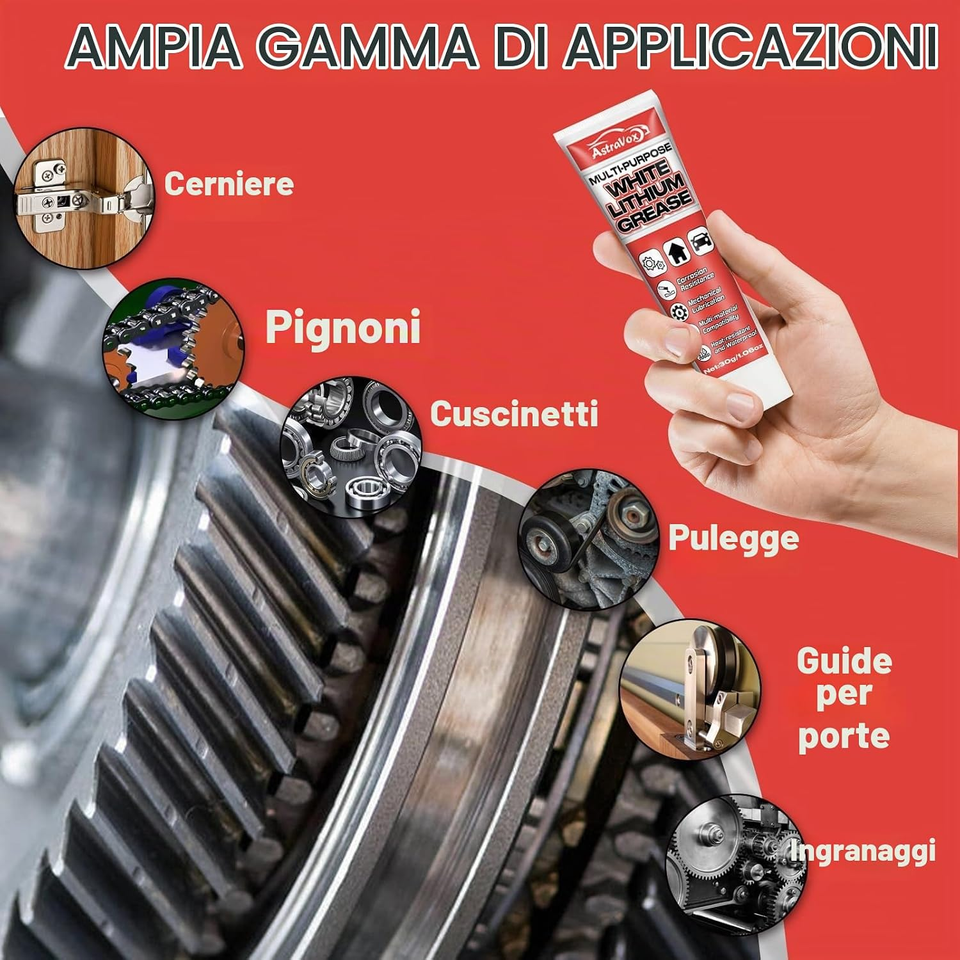 Cus 99 Grasso Al Litio Bianco 30G, Lubrificante Multiuso Con Pennello per ...