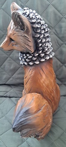 Resin Fox Figure Statue Brown Indoor Outdoor 14" - Picture 3 of 3