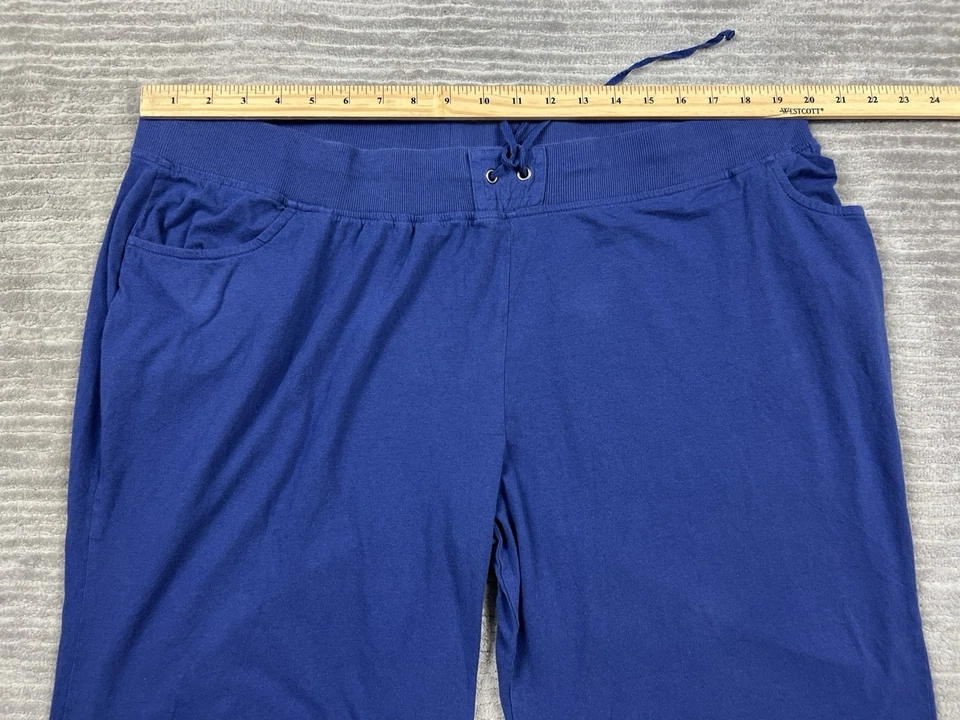 Avenue Shorts Womens 22/24 Blue Pull On Drawstring Elastic Waist 100% Cotton - Image 4 of 4