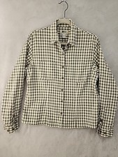 REI Women's L Cotton Button Up Long Sleeve Shirt
