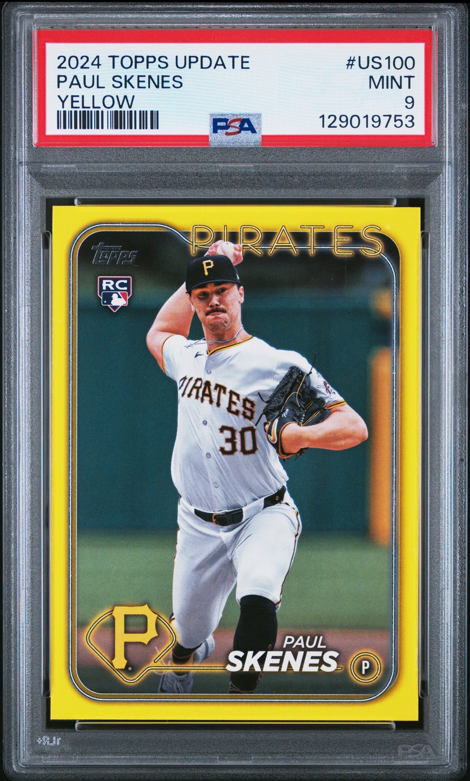 2024 TOPPS UPDATE YELLOW #US100 PAUL SKENES PSA 9