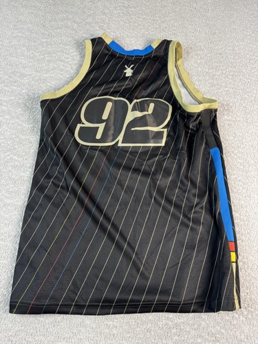 Dutch Bros Coffee Jersey Tank Mens Medium Black Gold Pinstripe 92 Basketball - Picture 5 of 6