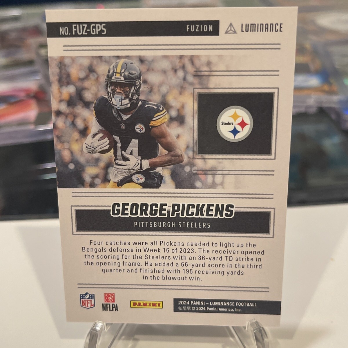 🇺🇸 2024 Panini Luminance George Pickens Fuzion /100 #FUZ-GPS