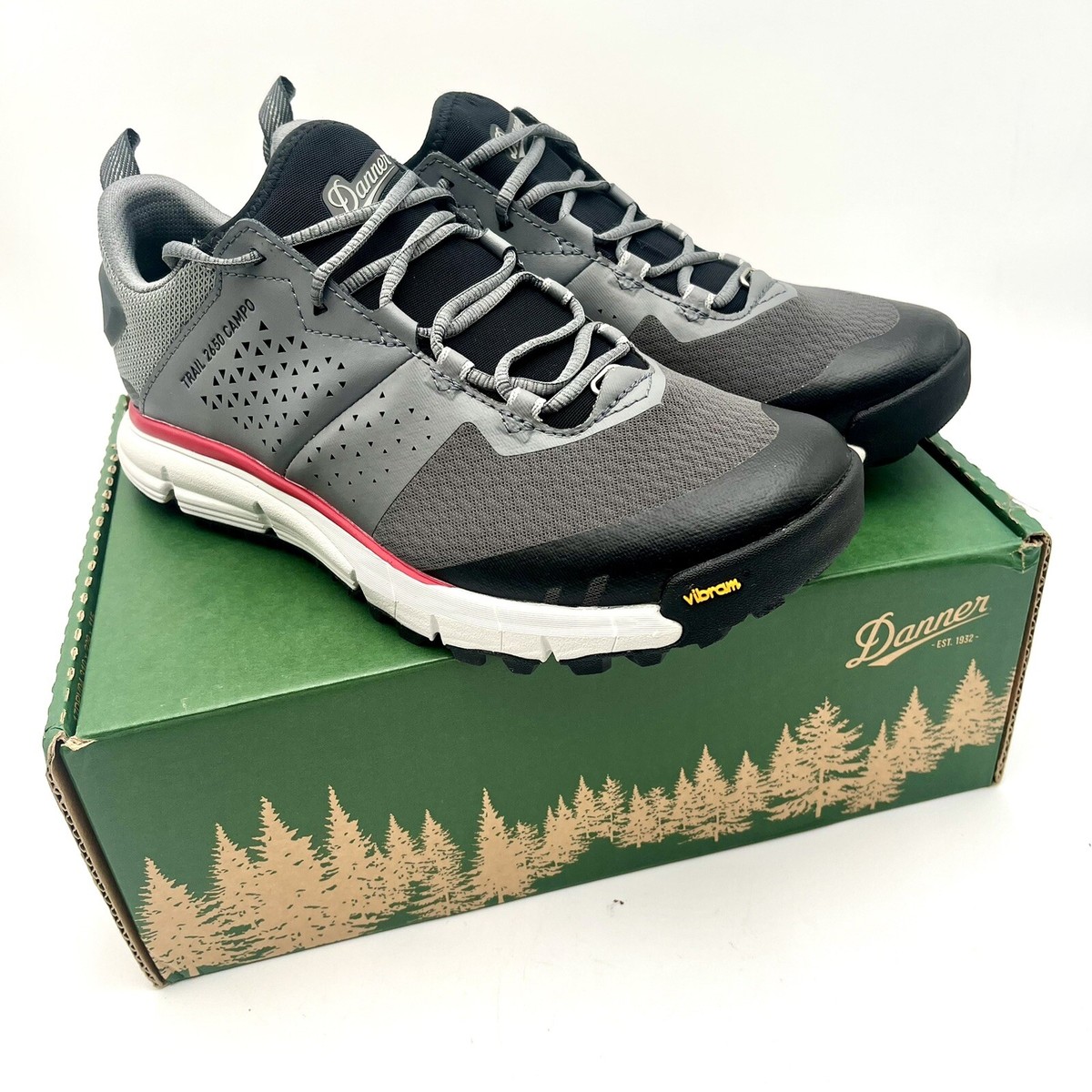 Danner Trail 2650 Campo Men's Size D Gray Slate Red Black