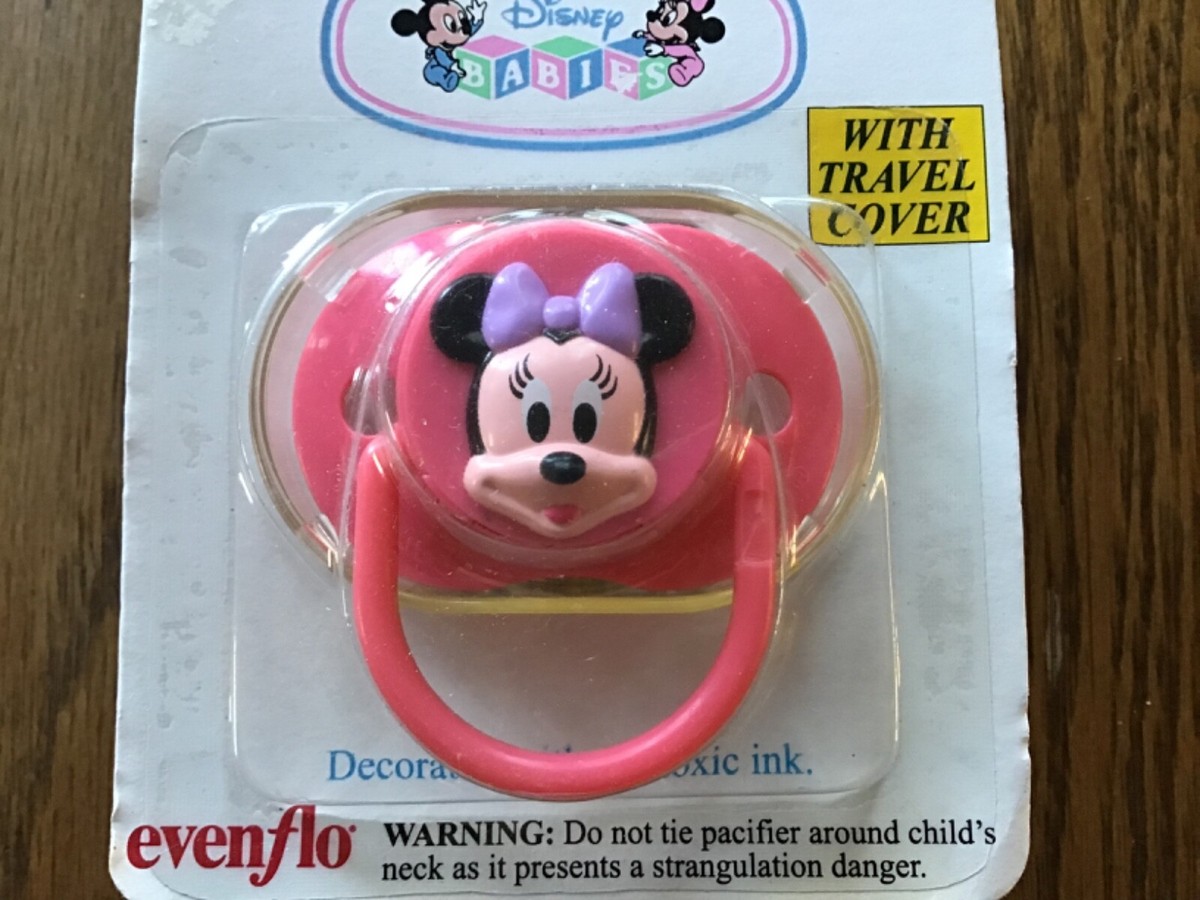 Vintage Disney Babies Evenflo Pacifier Novelty Nurser Baby Minnie Mouse 1994