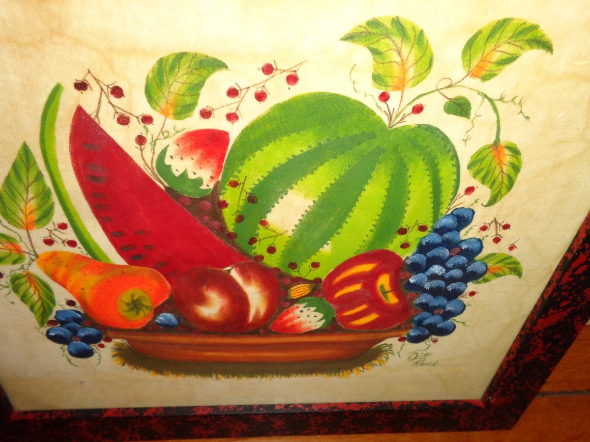 Bill、Rhythm in Four Squares、希少画集画、新品額付 William (Bill) Rank Folk Art Fruit Bowl Theorem Painting, Signed