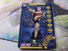 WEST COAST EAGLES - SCOTT SELWOOD SIGNED AFL 2013 TEAMCOACH CARD