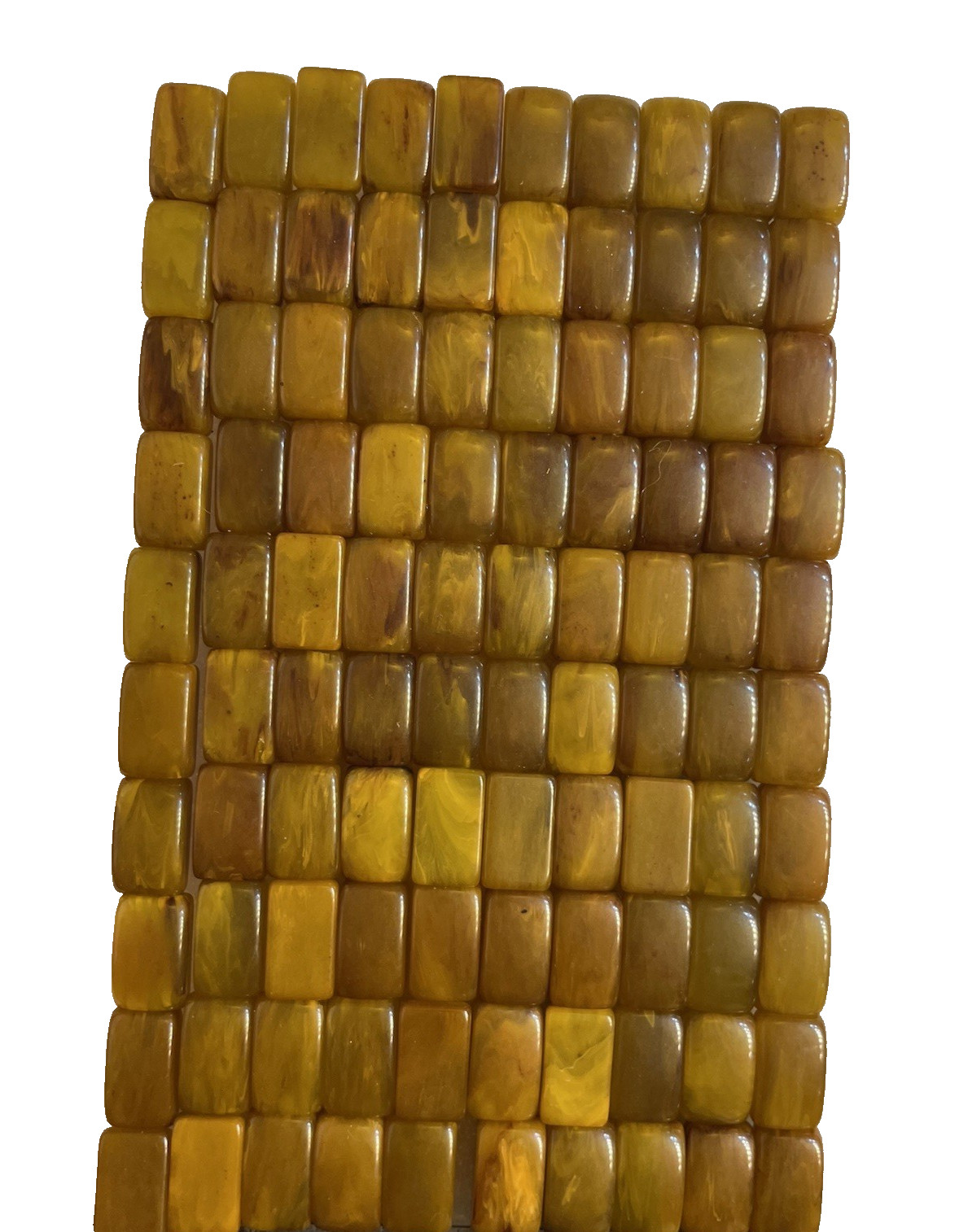 100 Vintage  Green Jade Bakelite Rectangular disc… - image 4