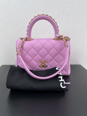 レディースハンドバッグ cocoハンドル ノベルティ CHANEL Coco Handle Bag Pink | eBay